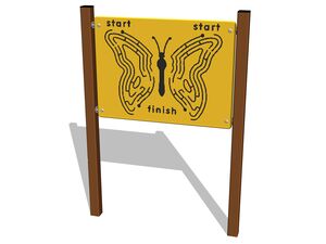 Oktató panel – Pillangó labirintus - barna
