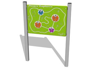 Oktató panel – Virágok - ezüst