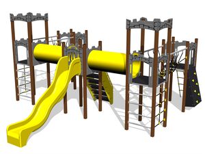 Kastély játékkészlet UNH5001KW - barna
