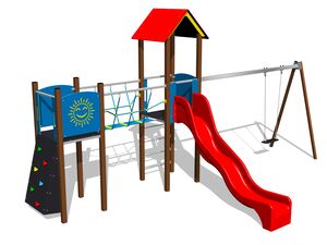 Klasszikus játékfelállás UNK2032KW - barna