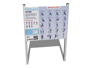 Információs tábla működési (használati) És tornagyakorlati útmutatóval fitness