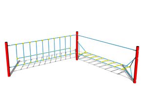 Bátorságpróba kötélpálya LP201K - teljes fémszerkezet (szab. mag. 1 m)