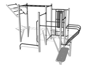 Street workout összeállítás - ezüst teljes fémszerkezet