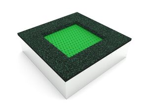 Földbe süllyesztett trambulinok TRA-C140-GZ - zöld