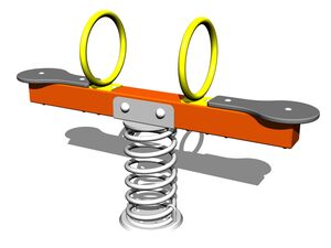 Két férőhelyes rugós mérleghinta HPV1002K - teljes fémszerkezet